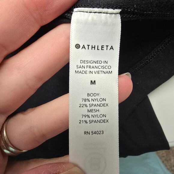 Women's Athleta Rainier Half Zip Black Athletic Pullover | Size Medium - Picture 11 of 12